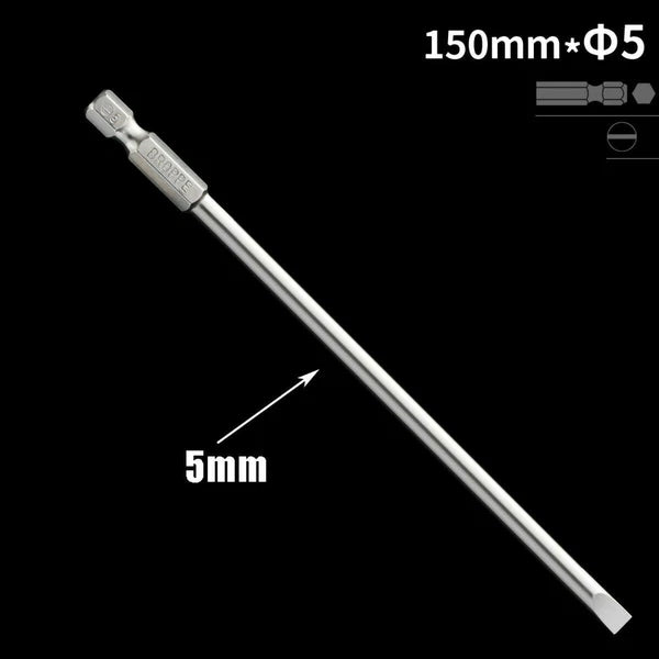 1/4" Shank Flat/Slotted Screwdriver Bits 2 2.5 3 4 5 6 Magnetic Drive Drill Bits