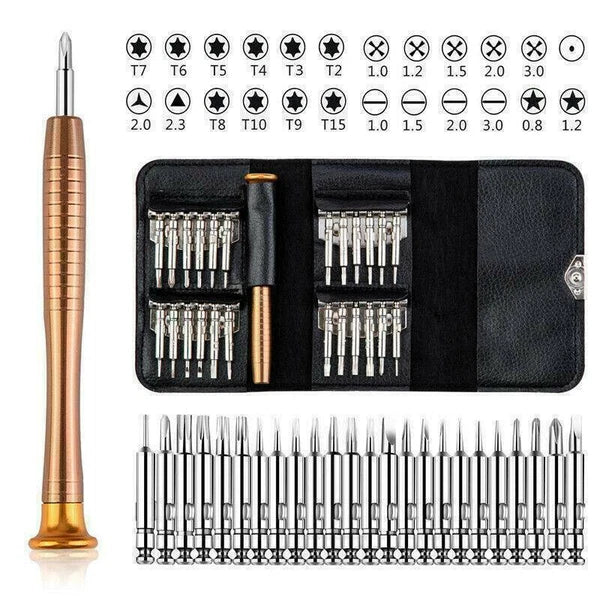 25 in 1 DIY Precision Screwdriver Set Glasses Phone Watch Laptop Repair Tool NEW