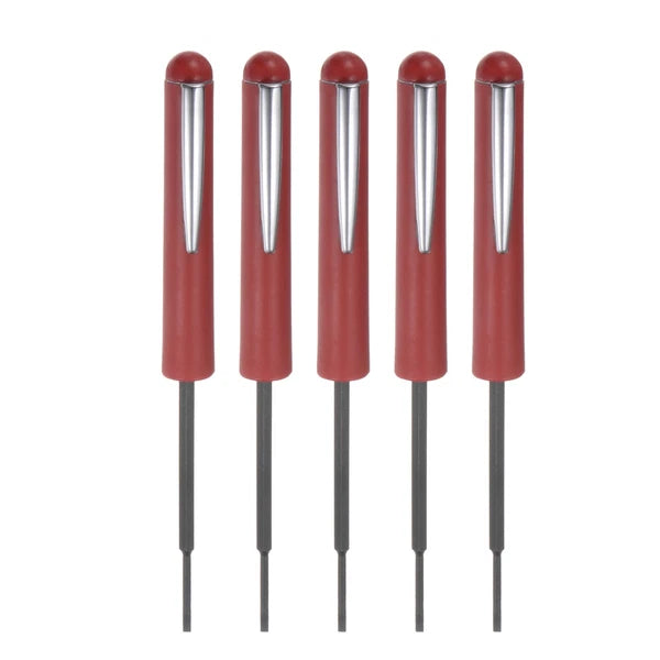 5pcs Non-Magnetic Pocket Screwdriver 2.4mm Slotted T10 Torx with Clip