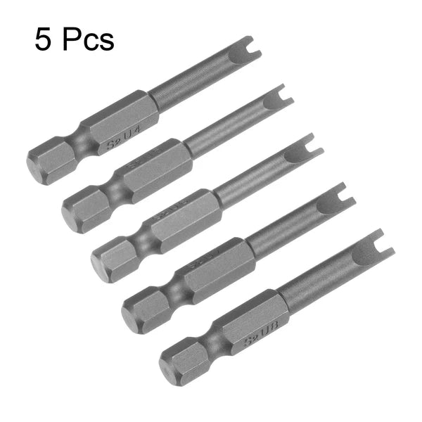 5 Pcs Magnetic U4 U5 U6 U7 U8 Tip U-shaped Spanner Screwdriver Bits Tool