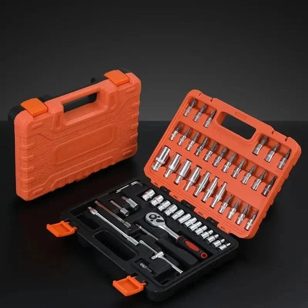 53pcs Ultimate Auto Mechanic Tool Kit - Premium Ratchet Torque Wrench Diverse
