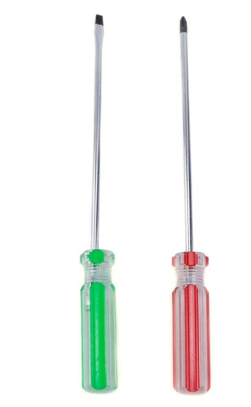 2 Pieces Long Screwdriver Set, Magnetic Tip Screwdriver Flat Head Screwdriver an