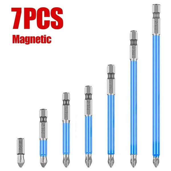 14Pcs Magnetic screwdriver bit Bits set PH2 Anti-slip Hex Shank Screw Cross Head