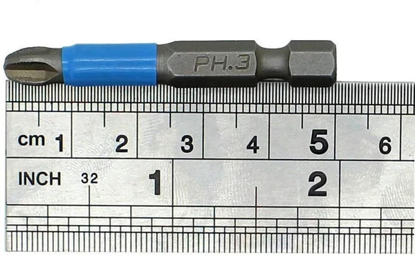 10Pcs Hex Magnetic anti Slip Impact Screwdriver Bit Set Phillips PH3 2" Power To
