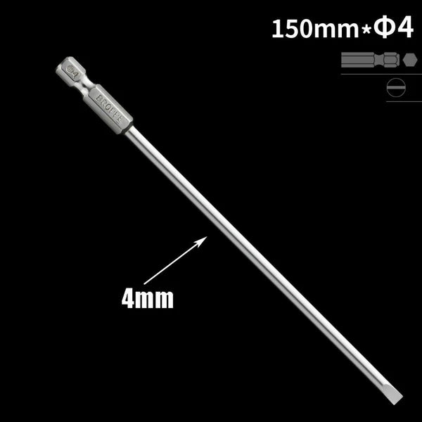 1/4" Shank Flat/Slotted Screwdriver Bits 2 2.5 3 4 5 6 Magnetic Drive Drill Bits