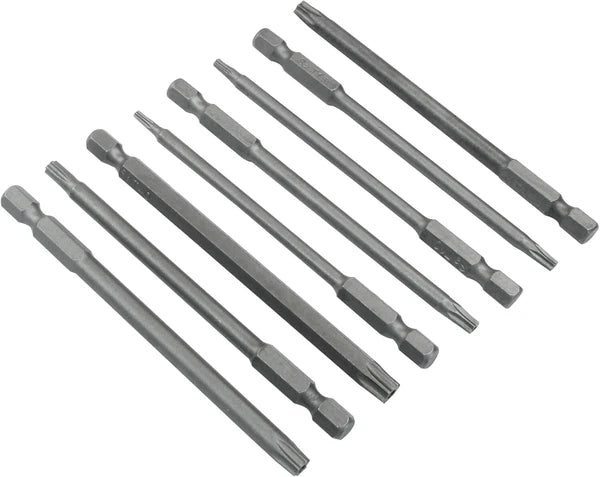 8pcs 4" Torx Screwdriver Bit Set Hex Security Magnetic Head 100mm Extra Long fre