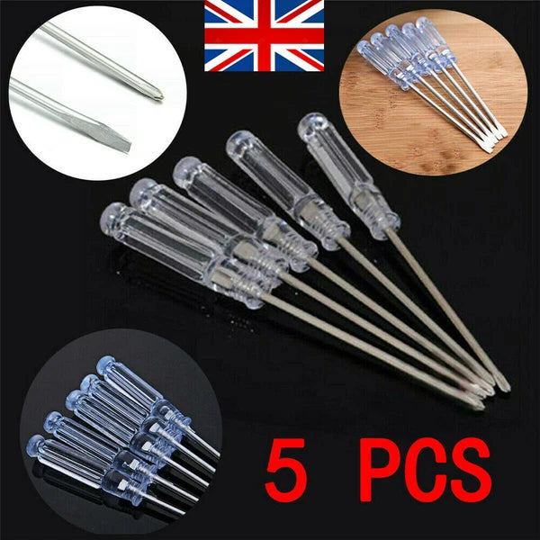 5X Small Precision Flat-blade/Cross Screwdriver Home Quick Repair Tools/UK