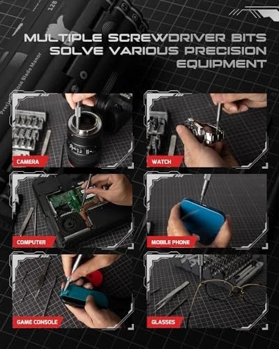128 in 1 Electronics Precision Screwdriver Set, Professional Magnetic Repair Too