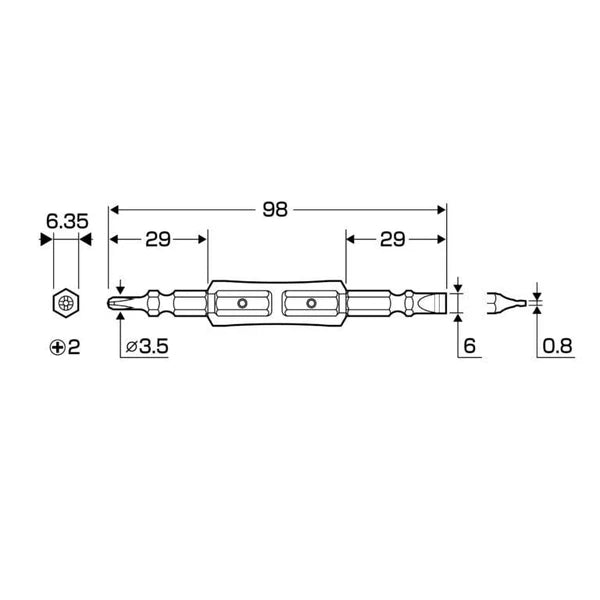 Vessel 220USB-P1 Electric Screwdriver & ANEX Bit Double-ended 1000v set