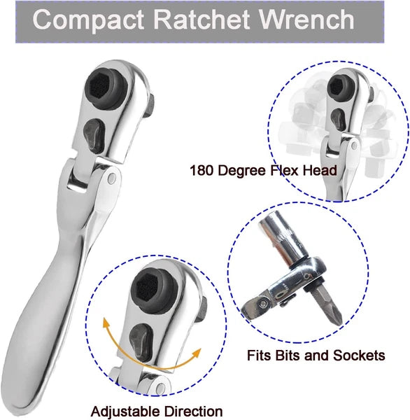 Mini ratchet screwdriver Set, Right Angle Screwdriver set with 1/4 Mini Flex Rat