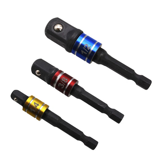 3PCS Bit Adapter Easy To Use Impact Socket Adapter Set Wrench Adapter