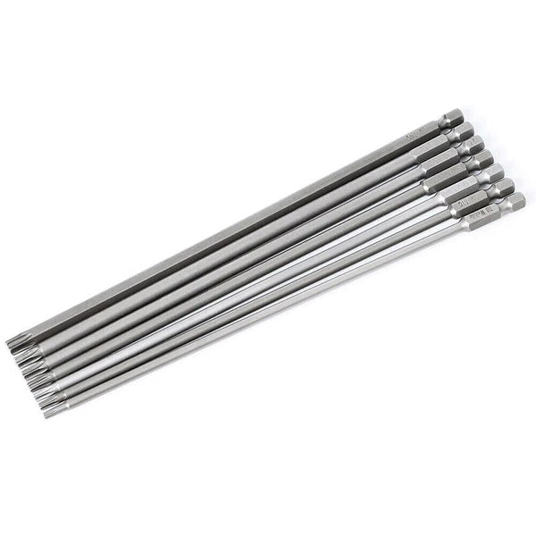 65-200mm Extra Long Torx Hollow/Solid Magnetic Drill Bit 1/4" Hex Shank Security