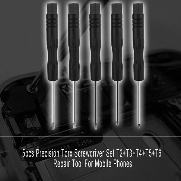 5pcs Precision Torx Screwdriver Set T2+T3+T4+T5+T6 Repair Tool For Mobile Phones