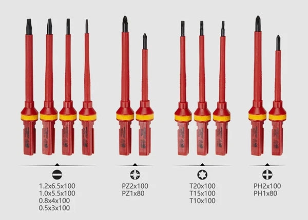 5PCS Insulated Screwdriver Set Multifunctional Electrician's Screwdriver Set