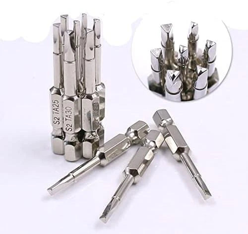 6 Piece Magnetic Triangular Screwdriver Bit Set, S2 Steel One Size
