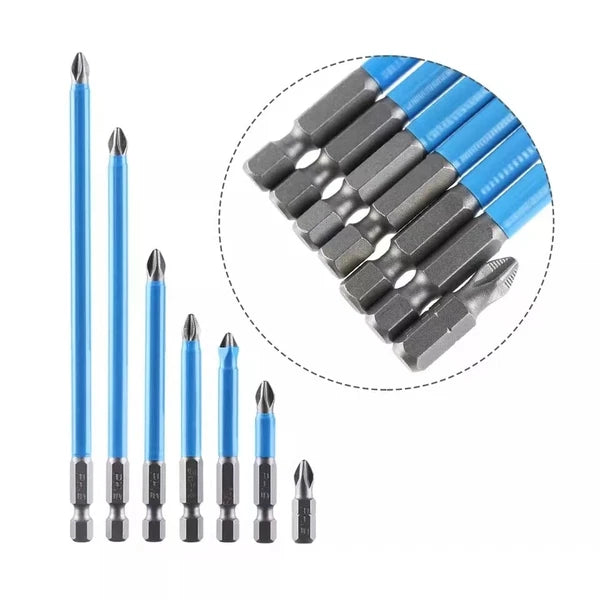 14Pcs Magnetic screwdriver bit Bits set PH2 Anti-slip Hex Shank Screw Cross Head