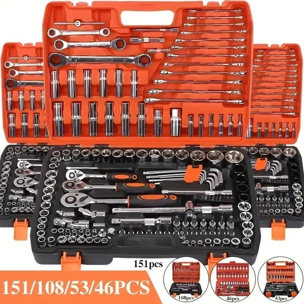 53pcs Ultimate Auto Mechanic Tool Kit - Premium Ratchet Torque Wrench Diverse