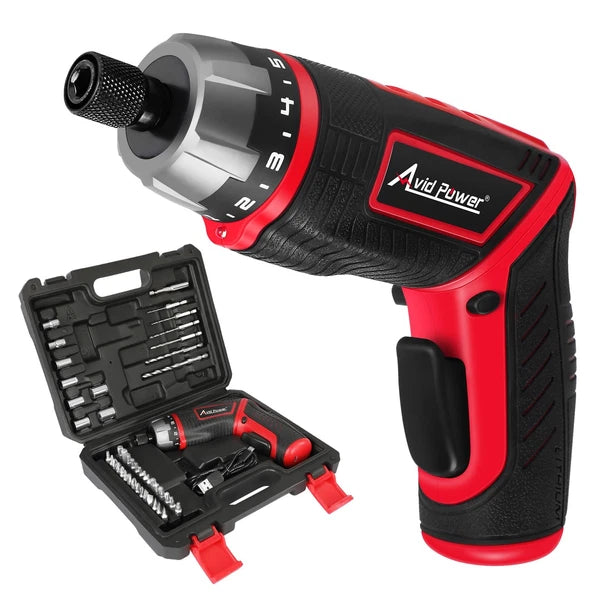 Electric Screwdriver Set Rechargeable 4V Cordless Screwdriver Kit with 44pcs ...
