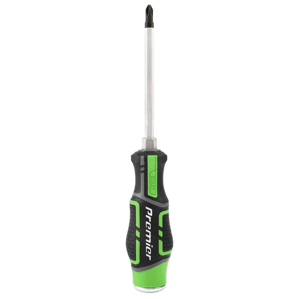 Sealey Hammer-Thru Screwdriver Set Hi-Vis Green 6pc Hex Bolster Use With Wrench