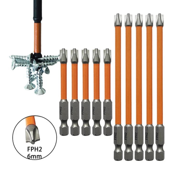 5pcs Magnetic Special Slotted-Cross Screwdriver Bit For Electrician,FPH2