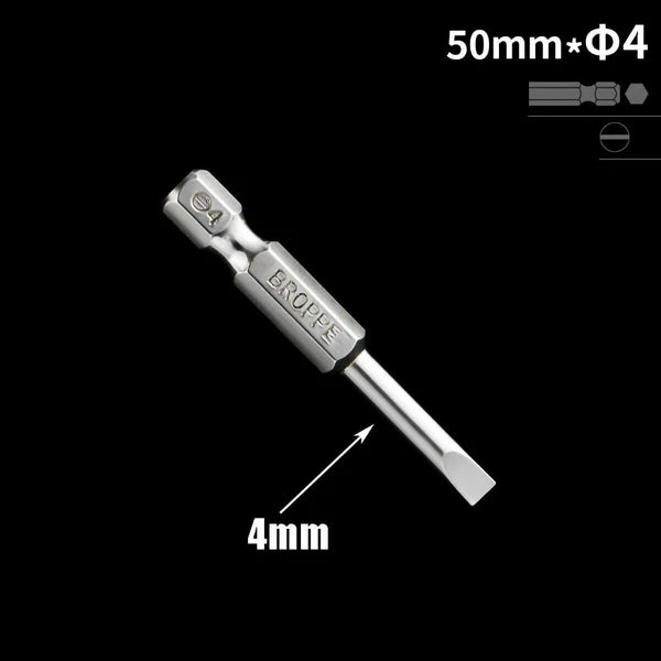 1/4" Shank Flat/Slotted Screwdriver Bits 2 2.5 3 4 5 6 Magnetic Drive Drill Bits