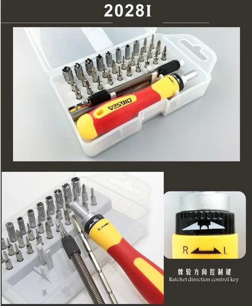 33pcs manual ratchet chrome vanadium steel screwdriver set Precision Precise