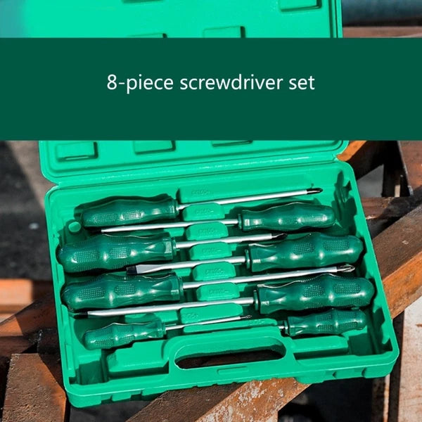 8Pcs Screwdriver Set Heavy Duty Flat Cross Head Screwdriver Hand Repair