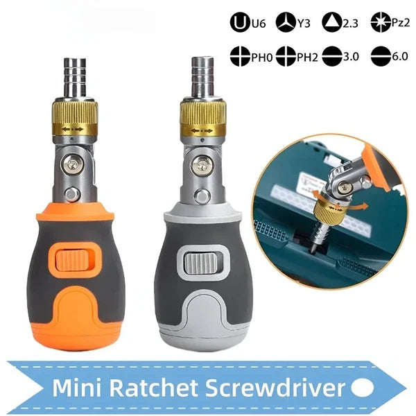 Mini Ratchet Screwdriver Precision Multi Magnetic S2 Bit Household Multi-purpose