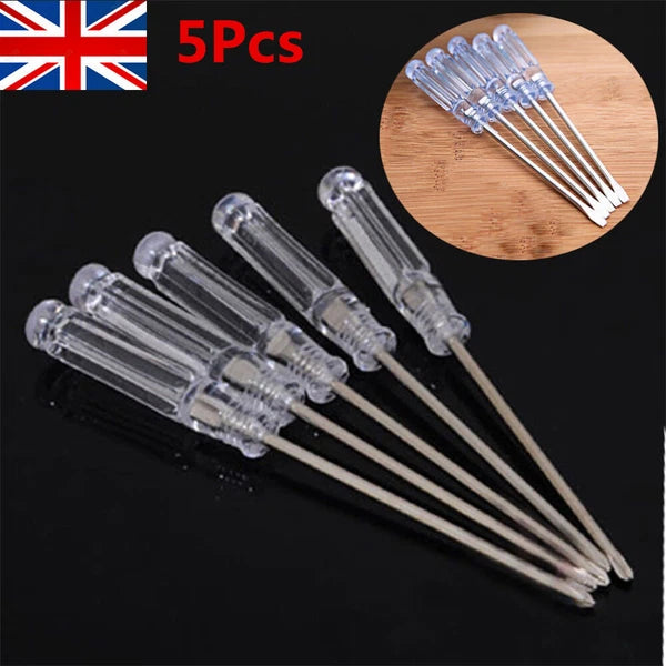 5X Small Precision Flat-blade/Cross Screwdriver Home Quick Repair Tools/UK