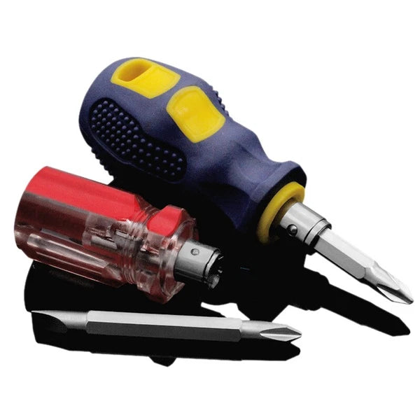 Clear Plastic Soft Grip Screwdriver Set Slotted /Phillips Head Small Screwdriver