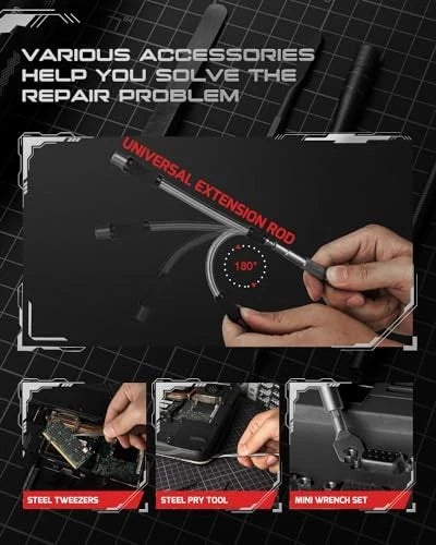 128 in 1 Electronics Precision Screwdriver Set, Professional Magnetic Repair Too