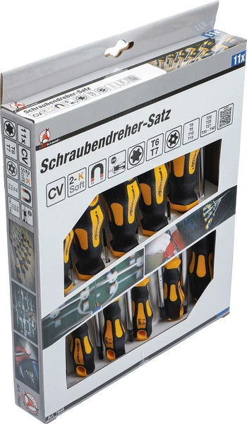 Set 11 Screwdriver Magnetic Torx + Hole Central Resistorx Pro Screw Security